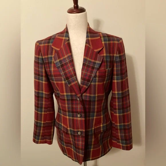 Vintage GAP Plaid Blazer - Picture 1 of 8
